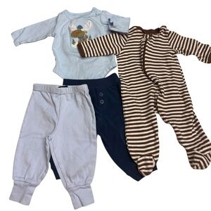 Faded Glory & Garanimals Blue and Brown Kids Bundle size 3-6 Months.
